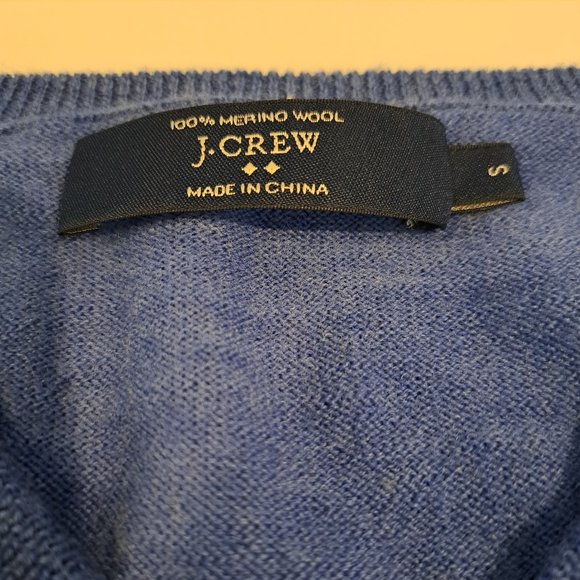 J. Crew 100% Merino Wool V-neck Men's Small Long Sleeve Sweater - Picture 2 of 13
